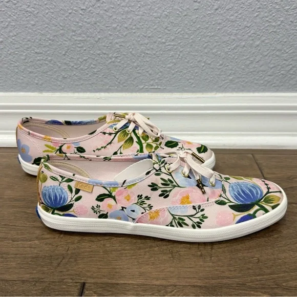 Worn Once!  Keds x Rifle Paper Co. Champion Botanical Sneakers - Size 8.5 - Picture 5 of 13